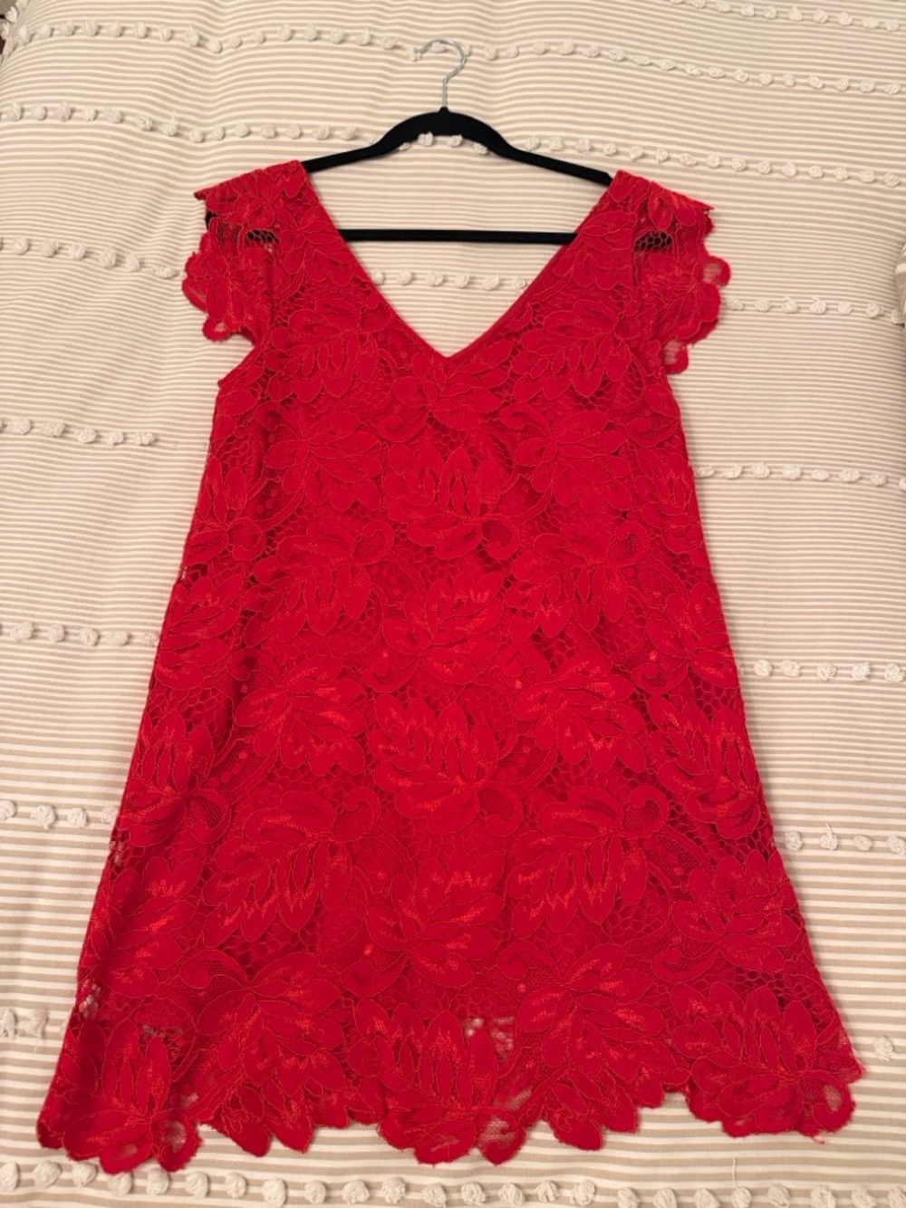 BB Dakota Red Floral Lace Mini Dress - XS